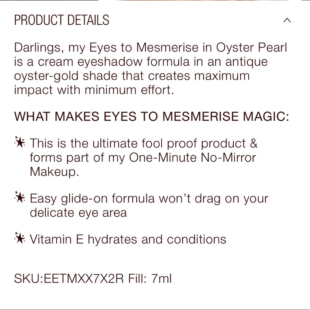 ✨Charlotte Tilbury EYES TO MESMERISE Cream Shadow - Picture 7 of 7